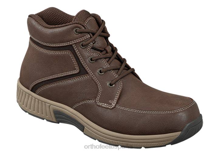 linea alta hombres Orthofeet 00DT154 marron oscuro botas