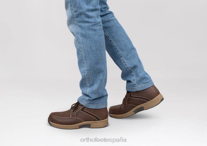 linea alta hombres Orthofeet 00DT154 marron oscuro botas