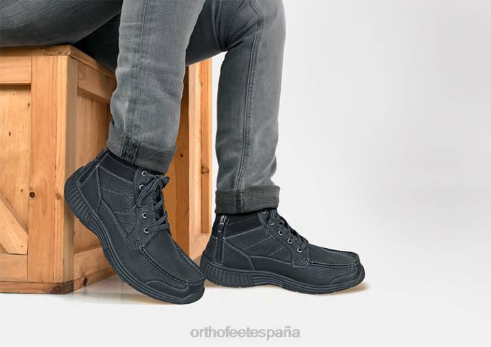 postal de guardabosques hombres Orthofeet 00DT155 negro botas