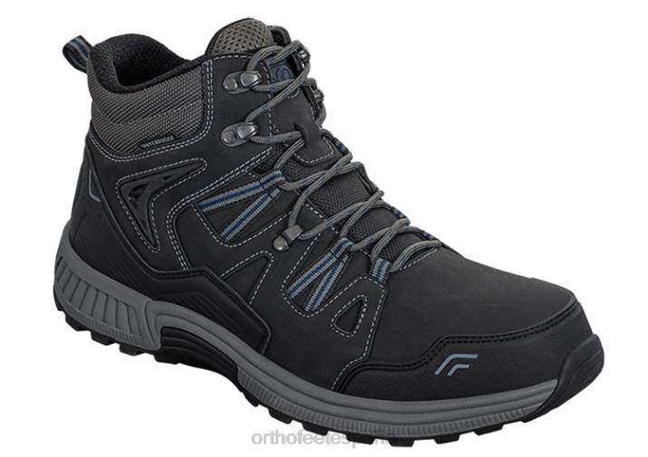 ridgewood hombres Orthofeet 00DT149 negro zapatos de senderismo