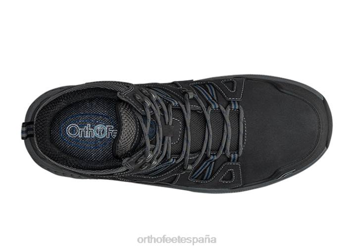ridgewood hombres Orthofeet 00DT149 negro zapatos de senderismo