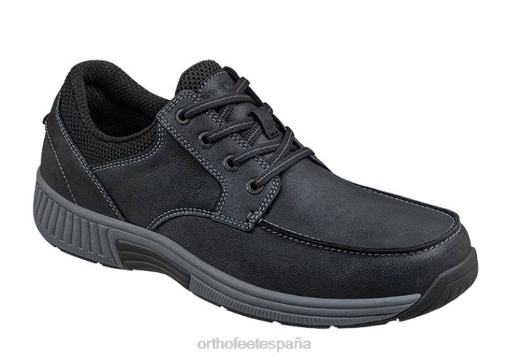 León hombres Orthofeet 00DT165 negro zapatos casuales