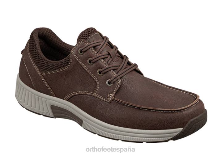 León hombres Orthofeet 00DT166 marrón zapatos casuales