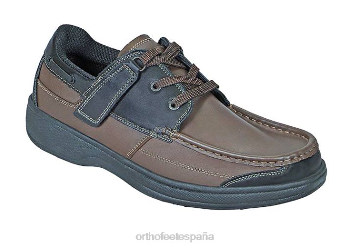 baton rouge sin corbata hombres Orthofeet 00DT167 marrón zapatos casuales