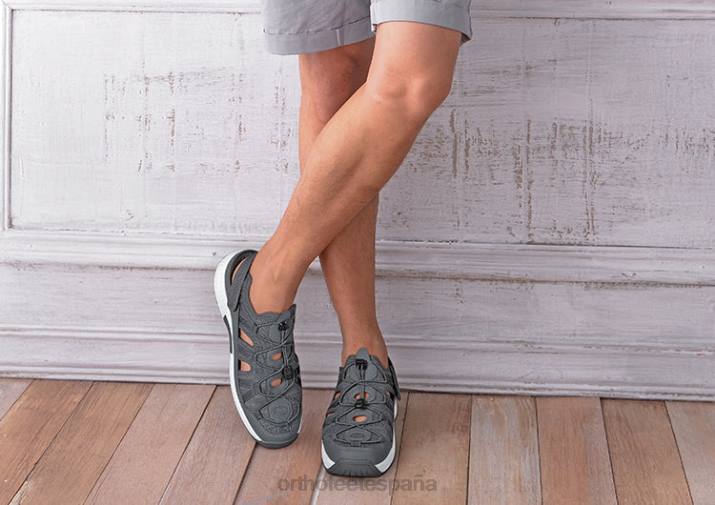 Tauro hombres Orthofeet 00DT122 gris sandalias