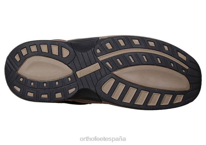 correa de talón de agua clara hombres Orthofeet 00DT125 marrón sandalias