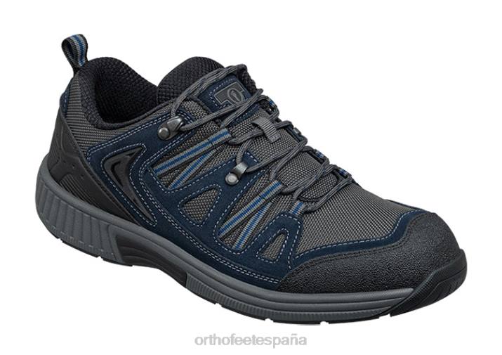 Sorrento hombres Orthofeet 00DT146 gris/azul zapatillas