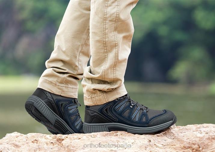 Sorrento hombres Orthofeet 00DT146 gris/azul zapatillas