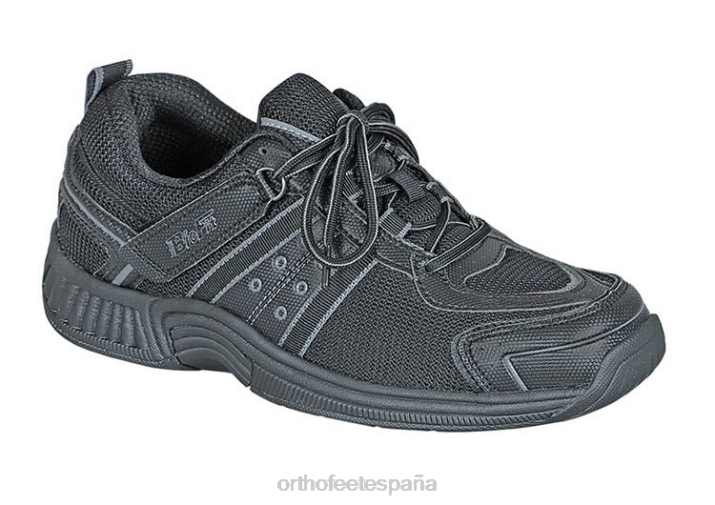 monterey bay sin corbata hombres Orthofeet 00DT143 negro zapatillas