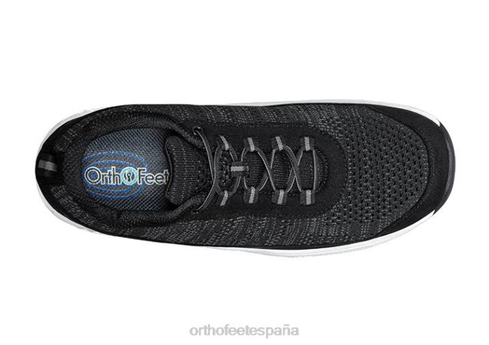 punto elástico de lava hombres Orthofeet 00DT128 negro zapatillas