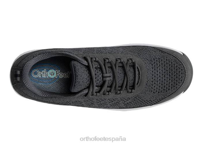 punto elástico de lava hombres Orthofeet 00DT130 gris oscuro zapatillas
