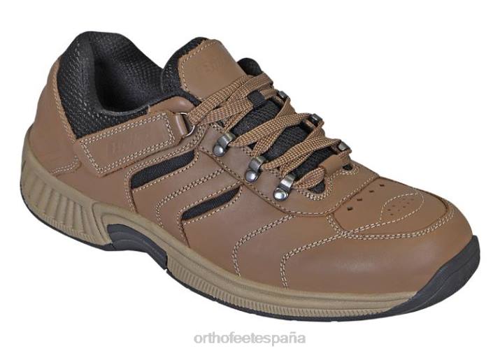 shreveport sin corbata hombres Orthofeet 00DT148 marrón zapatillas