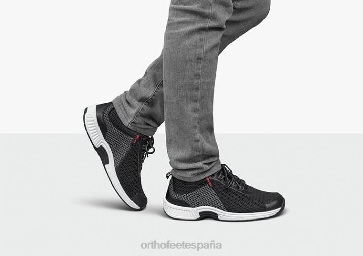 tramo de agua de borde hombres Orthofeet 00DT132 negro zapatillas