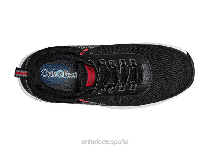tramo de agua de borde hombres Orthofeet 00DT132 negro zapatillas