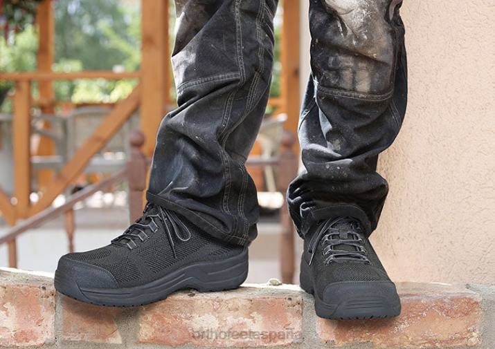 zapatos de trabajo cobalto hombres Orthofeet 00DT162 negro zapatillas