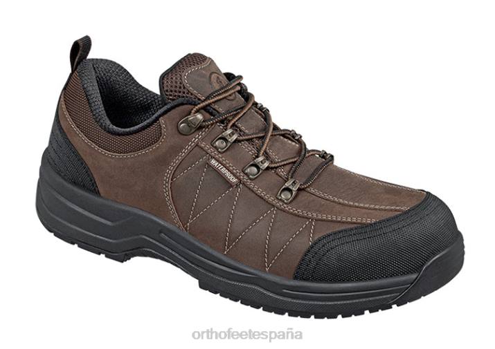zapatos de trabajo de dolomita hombres Orthofeet 00DT161 marrón zapatos de trabajo