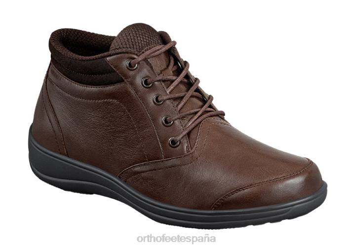 Milán mujer Orthofeet 00DT77 marron oscuro botas