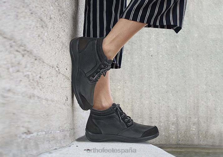 Milán mujer Orthofeet 00DT78 negro botas