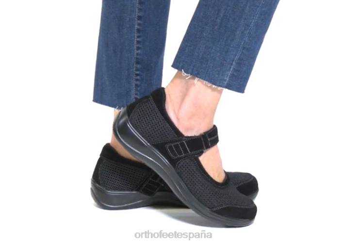 chattanooga mujer Orthofeet 00DT110 negro zapatos casuales