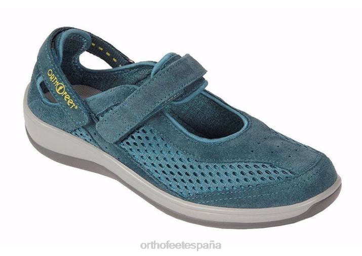 correa de talón sanibel mujer Orthofeet 00DT109 azul zapatos casuales