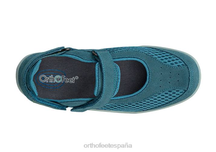 correa de talón sanibel mujer Orthofeet 00DT109 azul zapatos casuales