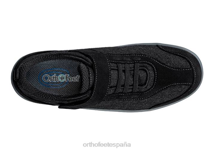 lana de volcán mujer Orthofeet 00DT94 negro zapatos casuales