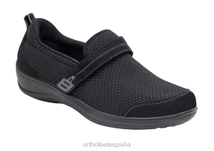 tramo de quincy mujer Orthofeet 00DT104 negro zapatos casuales
