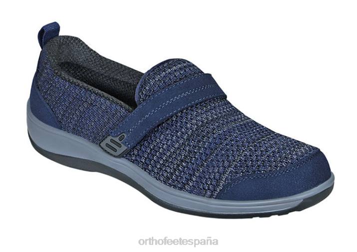 tramo de quincy mujer Orthofeet 00DT105 azul zapatos casuales