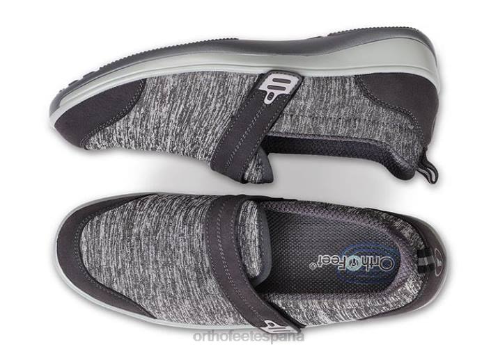 tramo de quincy mujer Orthofeet 00DT106 gris zapatos casuales