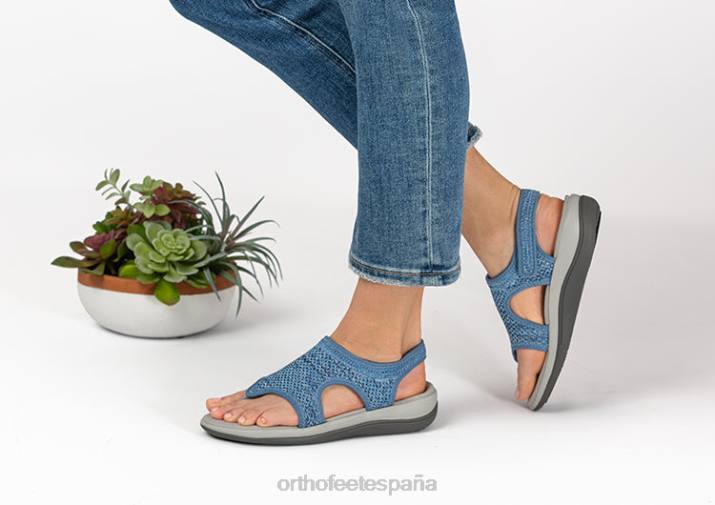 Lira mujer Orthofeet 00DT31 azul sandalias