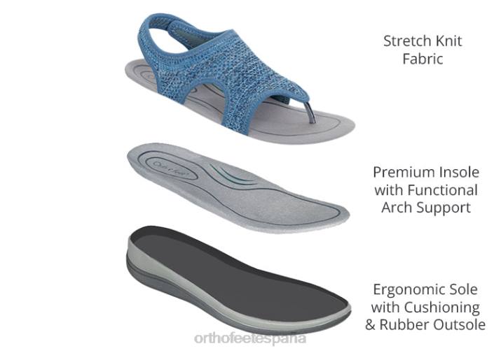 Lira mujer Orthofeet 00DT31 azul sandalias