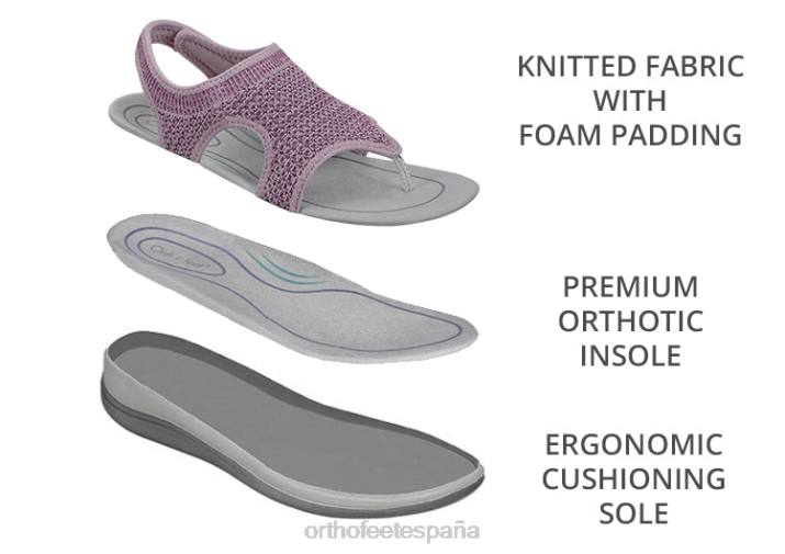 Lira mujer Orthofeet 00DT33 rosa sandalias