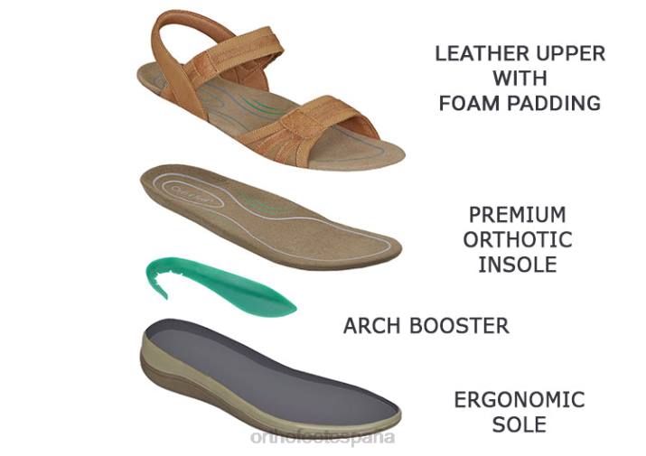 Paloma mujer Orthofeet 00DT11 camello sandalias