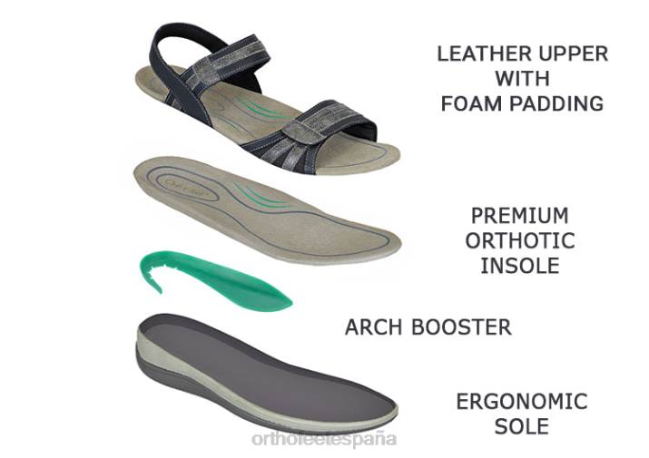 Paloma mujer Orthofeet 00DT12 negro sandalias