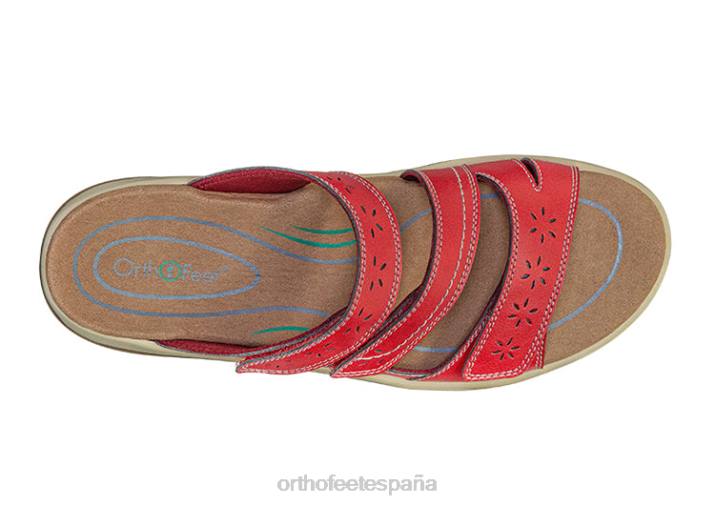 Sáhara mujer Orthofeet 00DT23 rojo sandalias