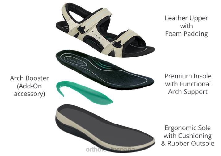 Venecia mujer Orthofeet 00DT4 hueso sandalias