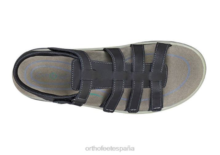 amalfi mujer Orthofeet 00DT10 negro sandalias