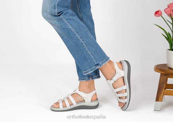 amalfi mujer Orthofeet 00DT8 serpiente blanca sandalias
