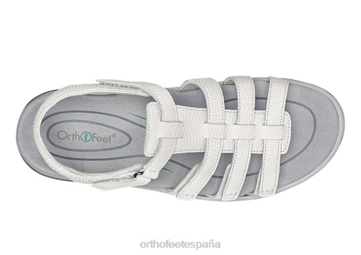 amalfi mujer Orthofeet 00DT8 serpiente blanca sandalias