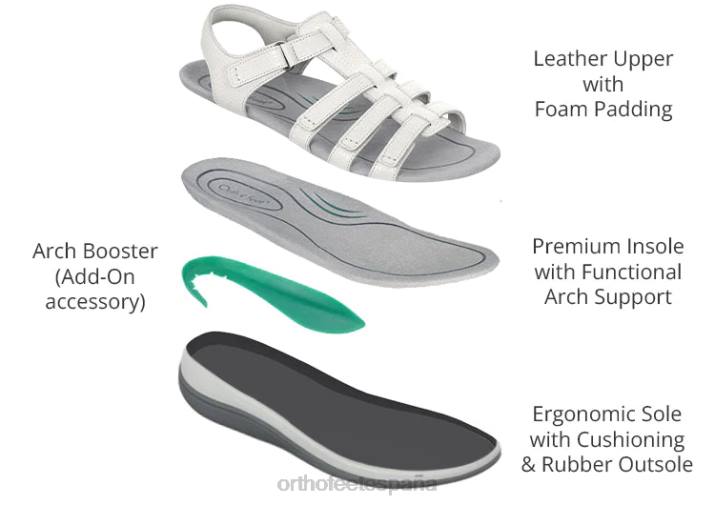 amalfi mujer Orthofeet 00DT8 serpiente blanca sandalias