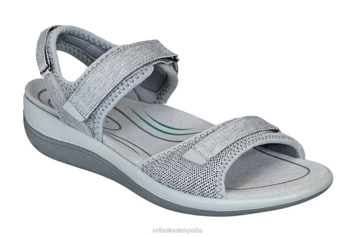 calipso mujer Orthofeet 00DT20 gris sandalias