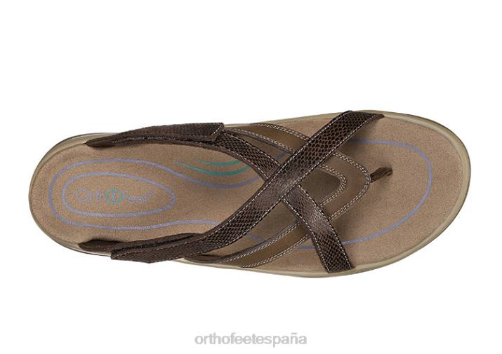 clio mujer Orthofeet 00DT29 marrón sandalias