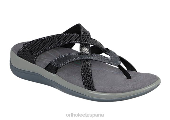 clio mujer Orthofeet 00DT30 negro sandalias
