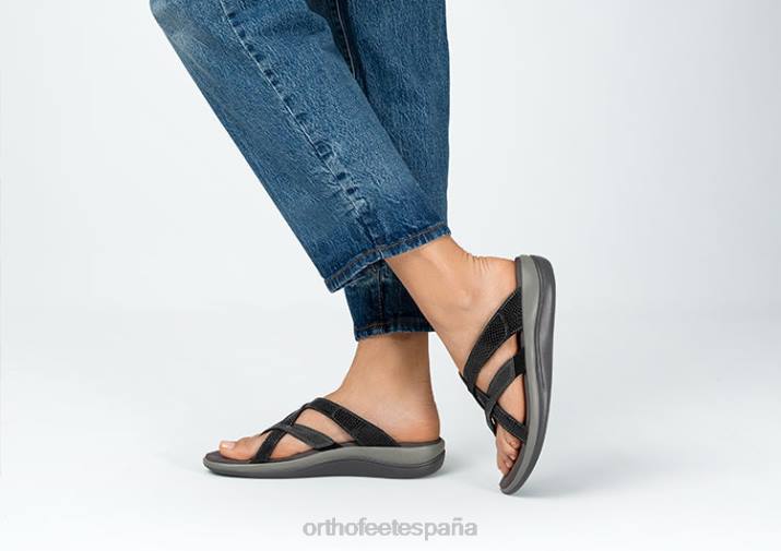 clio mujer Orthofeet 00DT30 negro sandalias