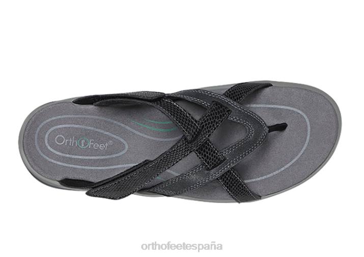 clio mujer Orthofeet 00DT30 negro sandalias