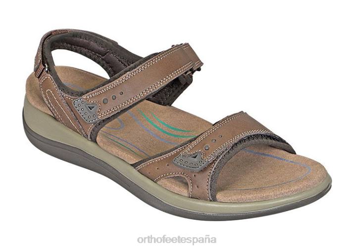 correa bidireccional malibu mujer Orthofeet 00DT19 marrón sandalias