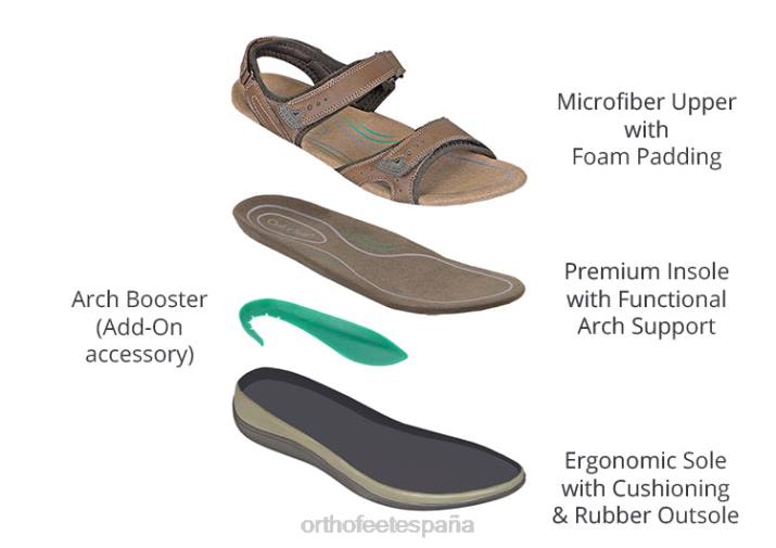 correa bidireccional malibu mujer Orthofeet 00DT19 marrón sandalias