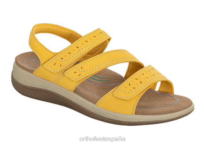correa bidireccional naxos mujer Orthofeet 00DT13 amarillo sandalias
