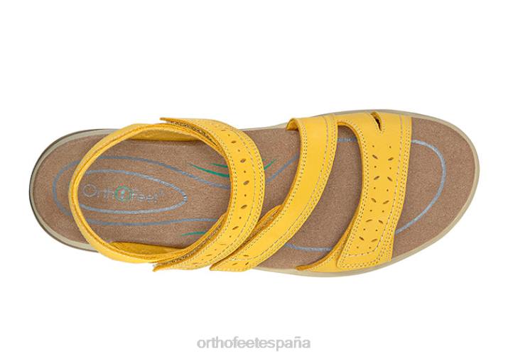 correa bidireccional naxos mujer Orthofeet 00DT13 amarillo sandalias