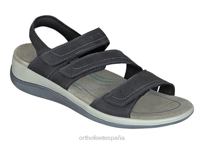 correa bidireccional naxos mujer Orthofeet 00DT15 negro sandalias